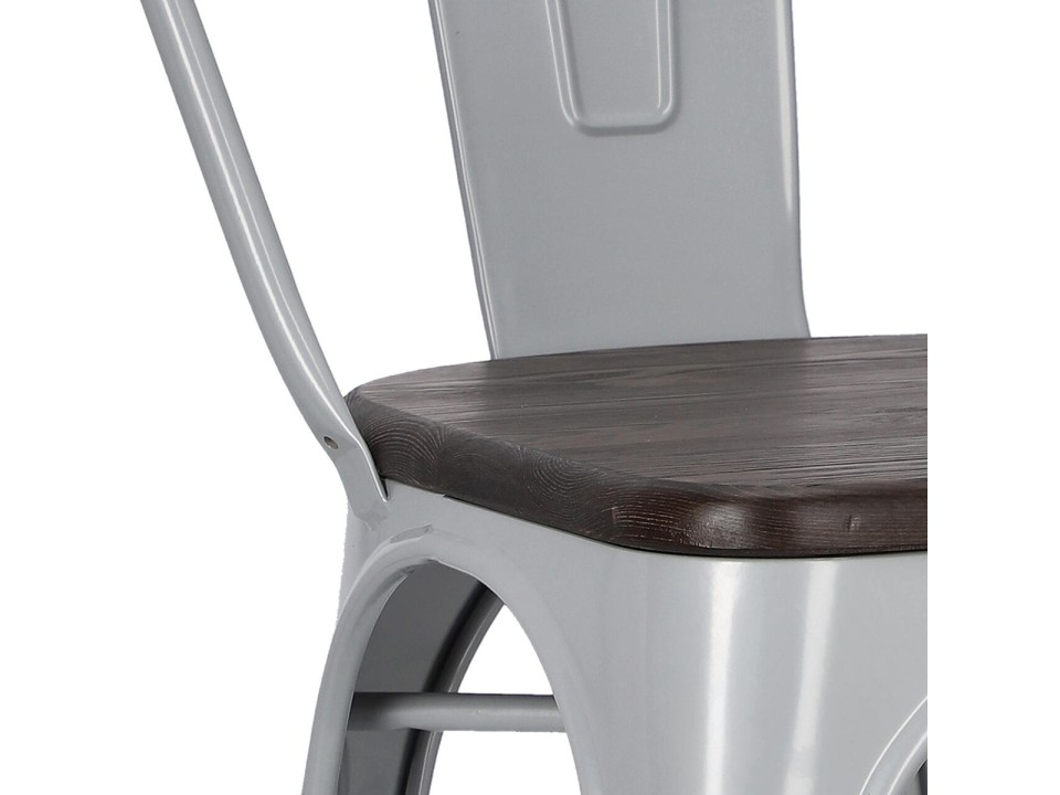 Krzesło Paris Wood szare sosna szczot. - d2design